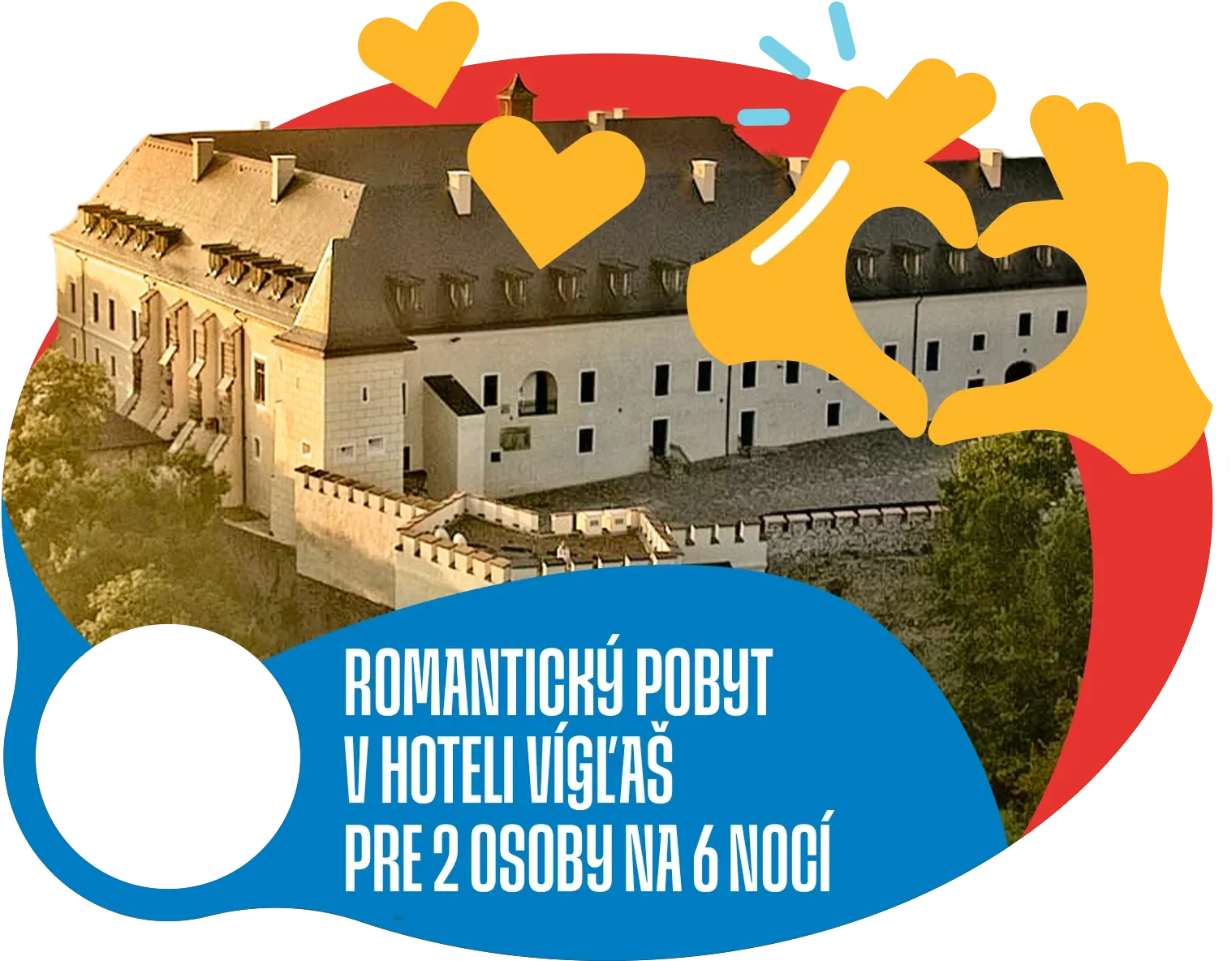 1× Romantický pobyt v hoteli Vígľaš pre 2 osoby na 6 nocí