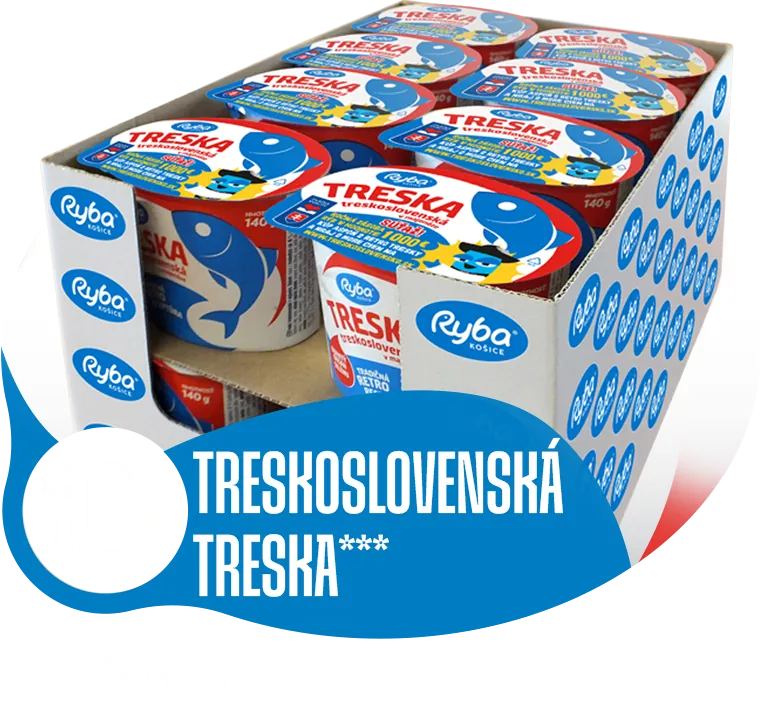 10× Treskoslovenská treska. Jeden kartón (16 ks treskoslovenskej tresky).