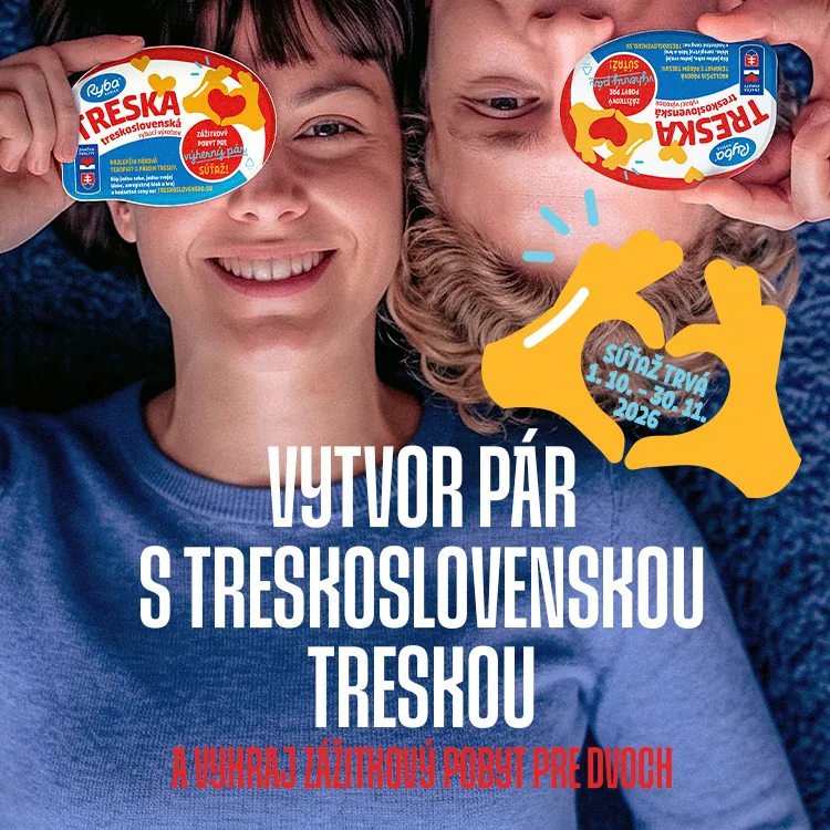 Vytvor pár s treskoslovenskou treskou a vyhraj zážitkový pobyt pre dvoch. Súťaž trvá 1. 10. – 30. 11. 2026.
